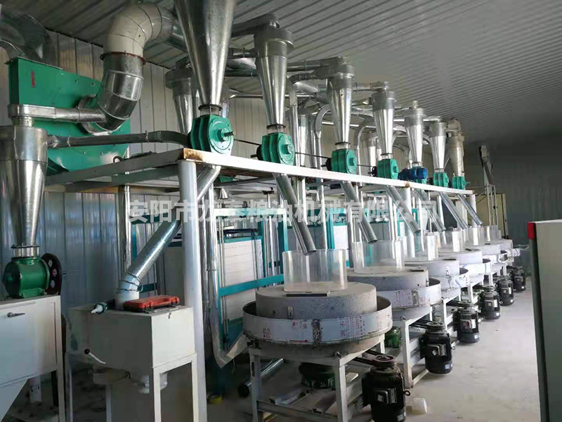 甘肅酒泉日產10噸小麥石磨機組
